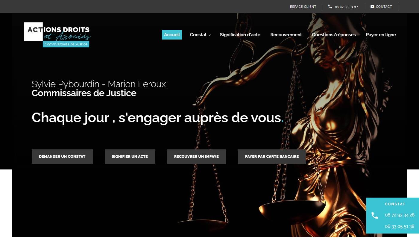 ACTIONS DROITS & ASSOCIES : commissaire et huissier de Justice dans les Hauts de Seine