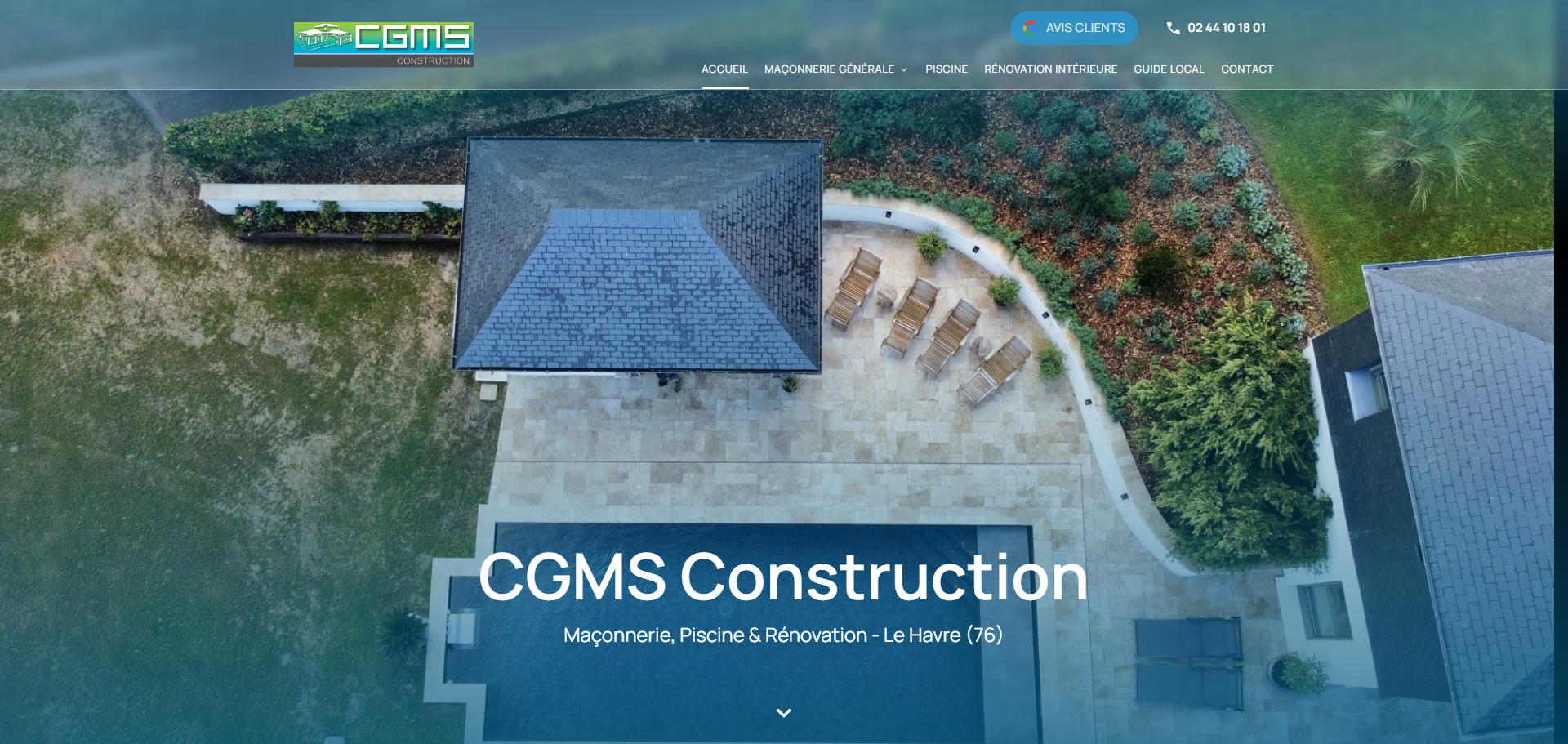 Construction de piscine béton sur-mesure par un artisan maçon au Havre - CGMS Construction