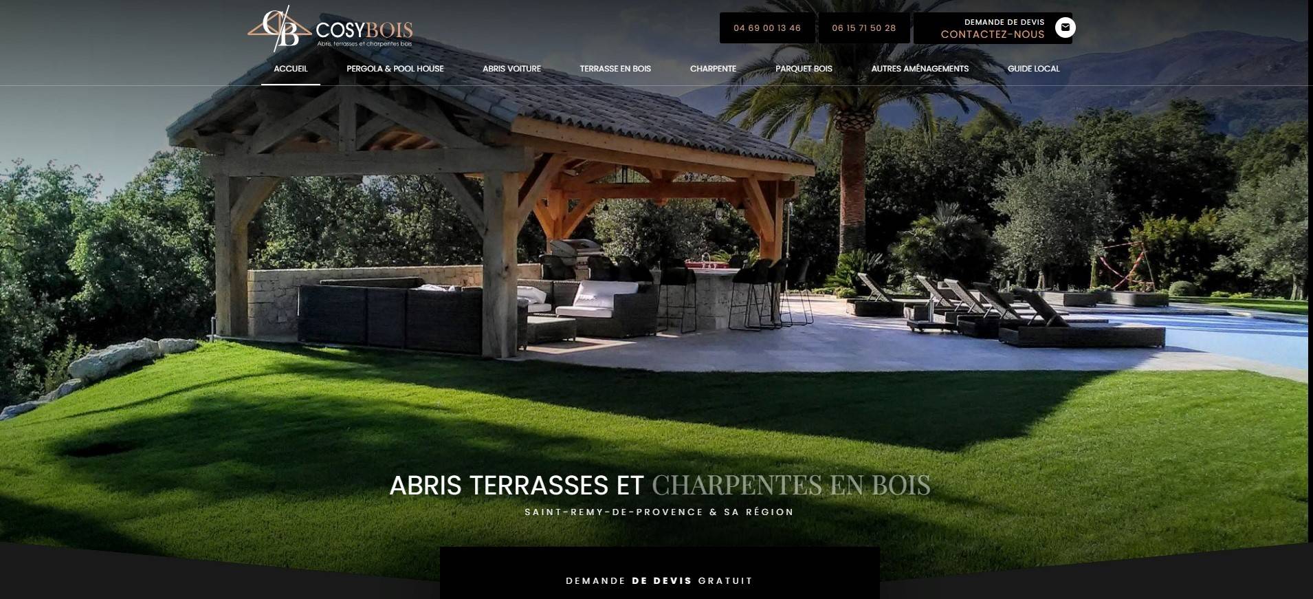 Fabricant de pergolas de jardin en bois sur-mesure à Saint Rémy de Provence - Cosy Bois