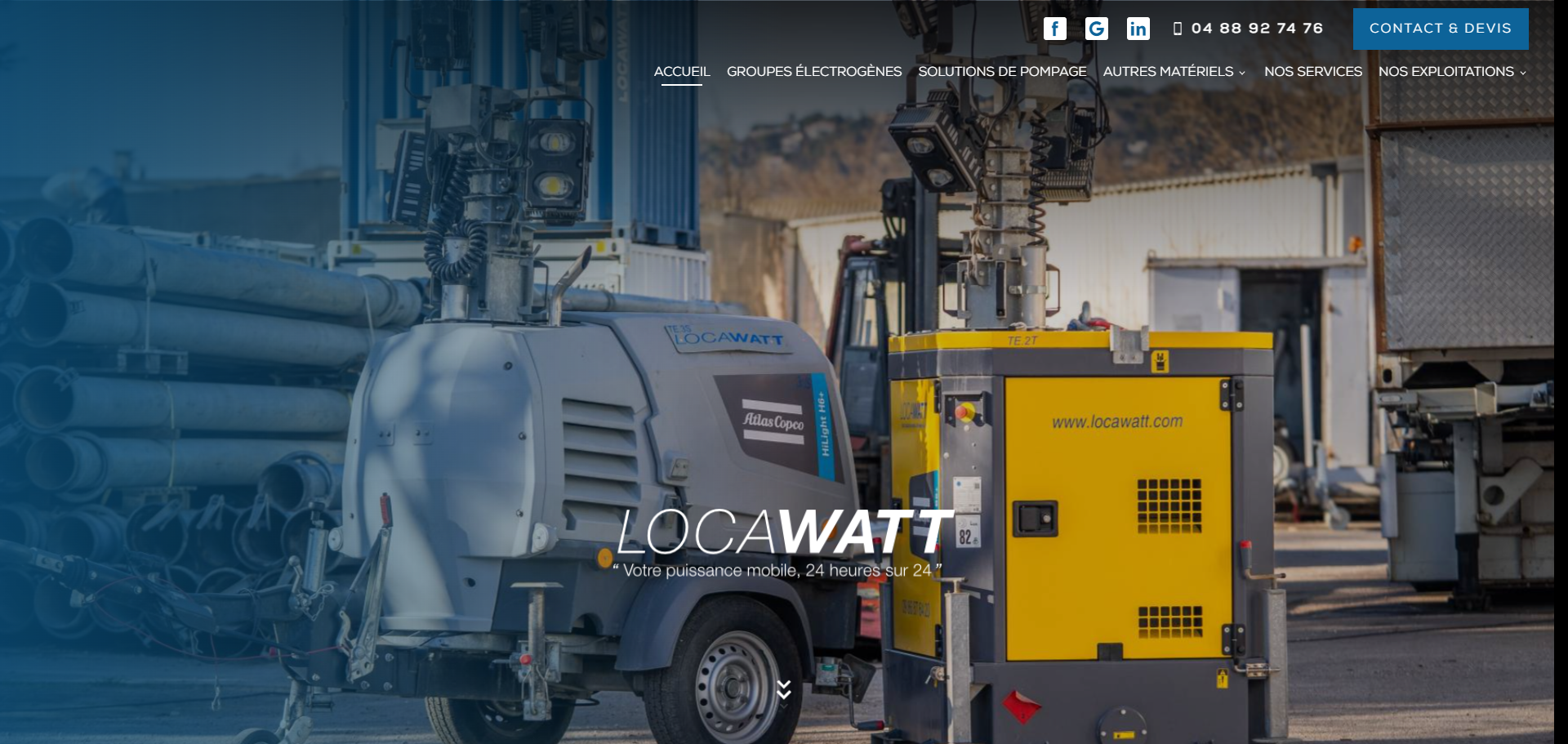 Location de groupes électrogènes au biocarburant à Sète - LOCAWATT