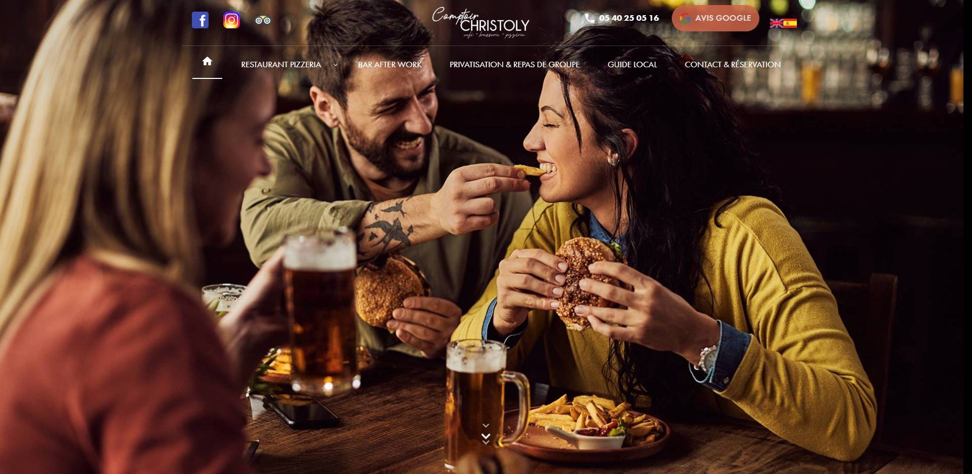 Restaurant brasserie pizzeria Le Comptoir Christoly à Bordeaux Centre