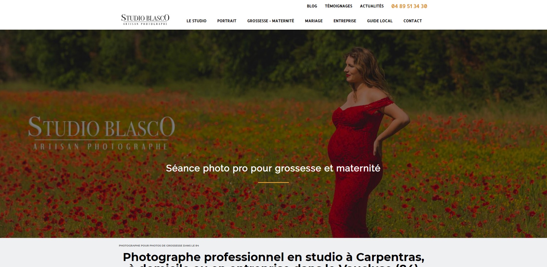 Trouver un photographe de grossesse pour shooting en studio à Carpentras