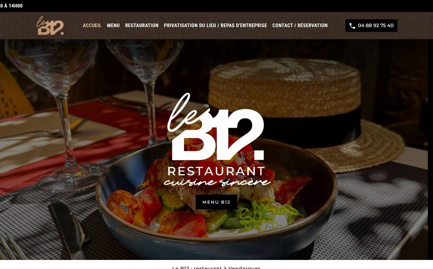 Avis restaurant Le B12 à Vendargues