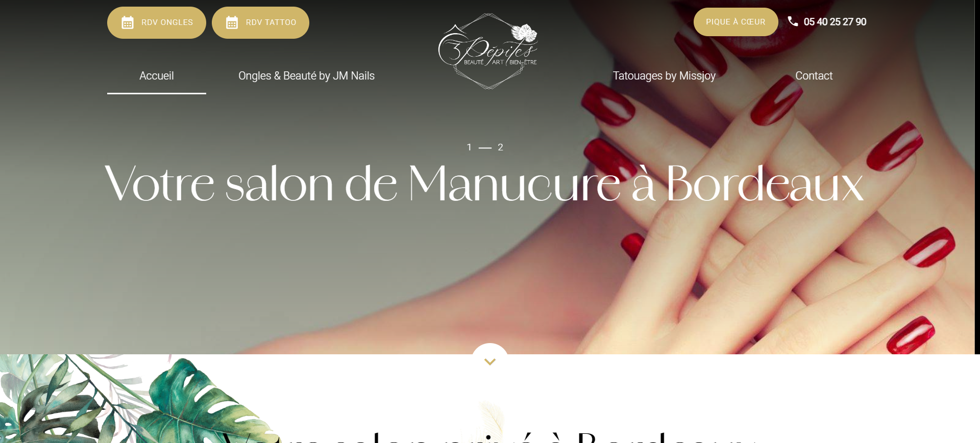 Soin des ongles en institut à Bordeaux : pose de gel sur ongle naturel chez Ô 3 Pépites