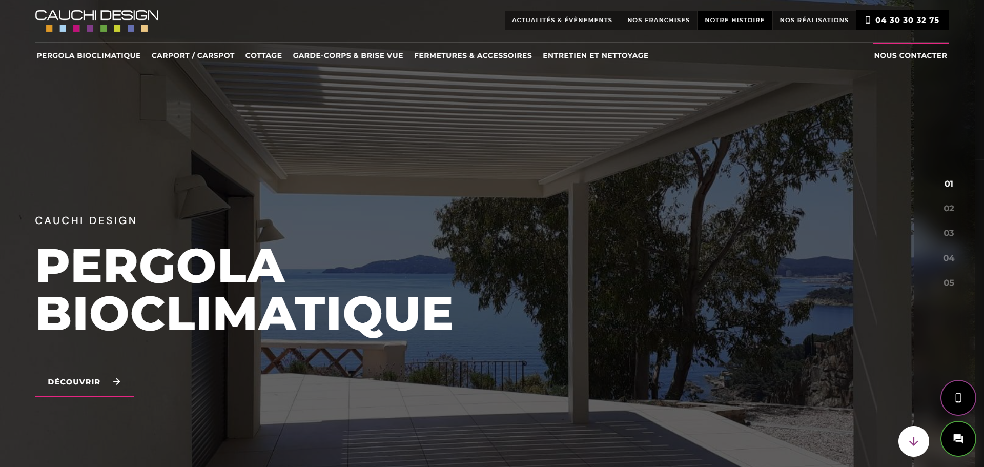 Fabricant et installateur de pergolas bioclimatiques à Toulon - Cauchy Design