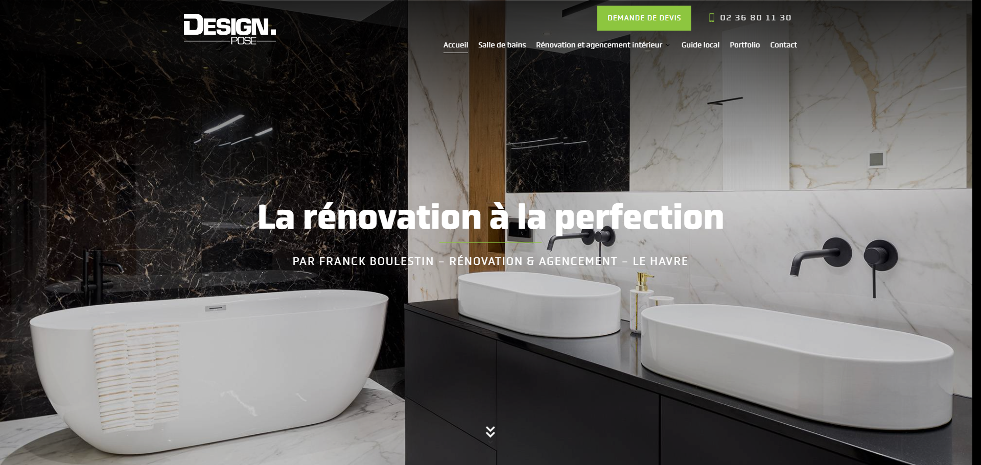 Installateur de salle de bain spécialisé dans les travaux de rénovation au Havre - Design Pose