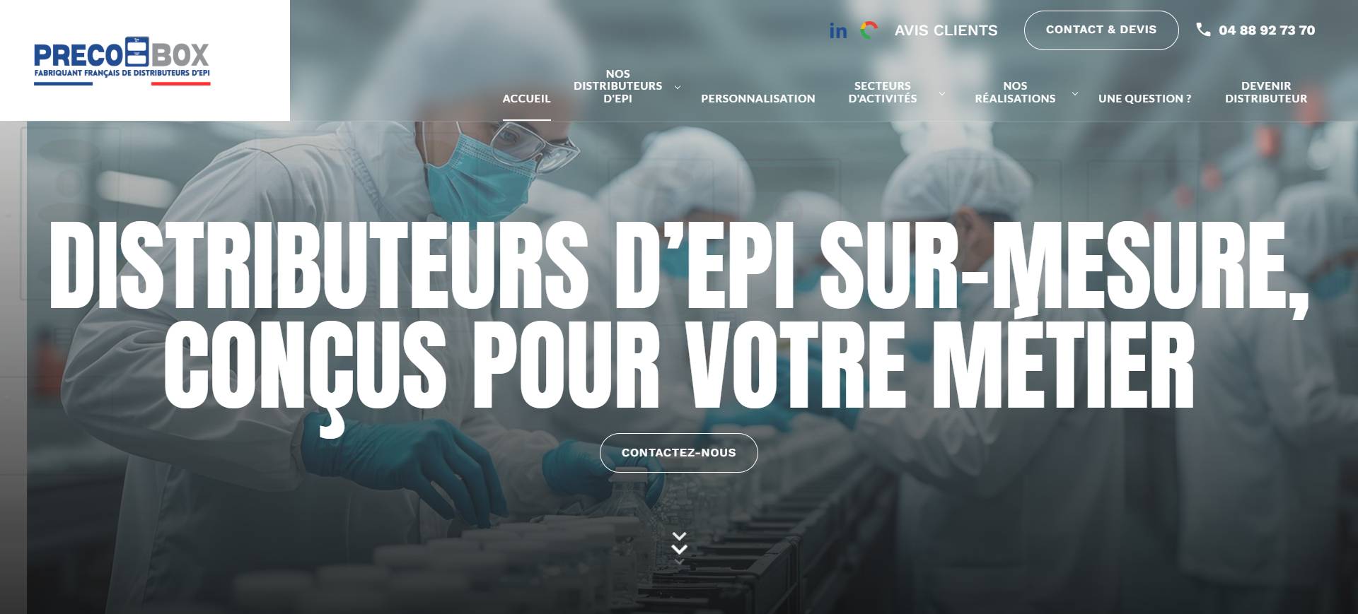 Avis PRECOBOX : fabricant de distributeurs EPI pour environnements stériles
