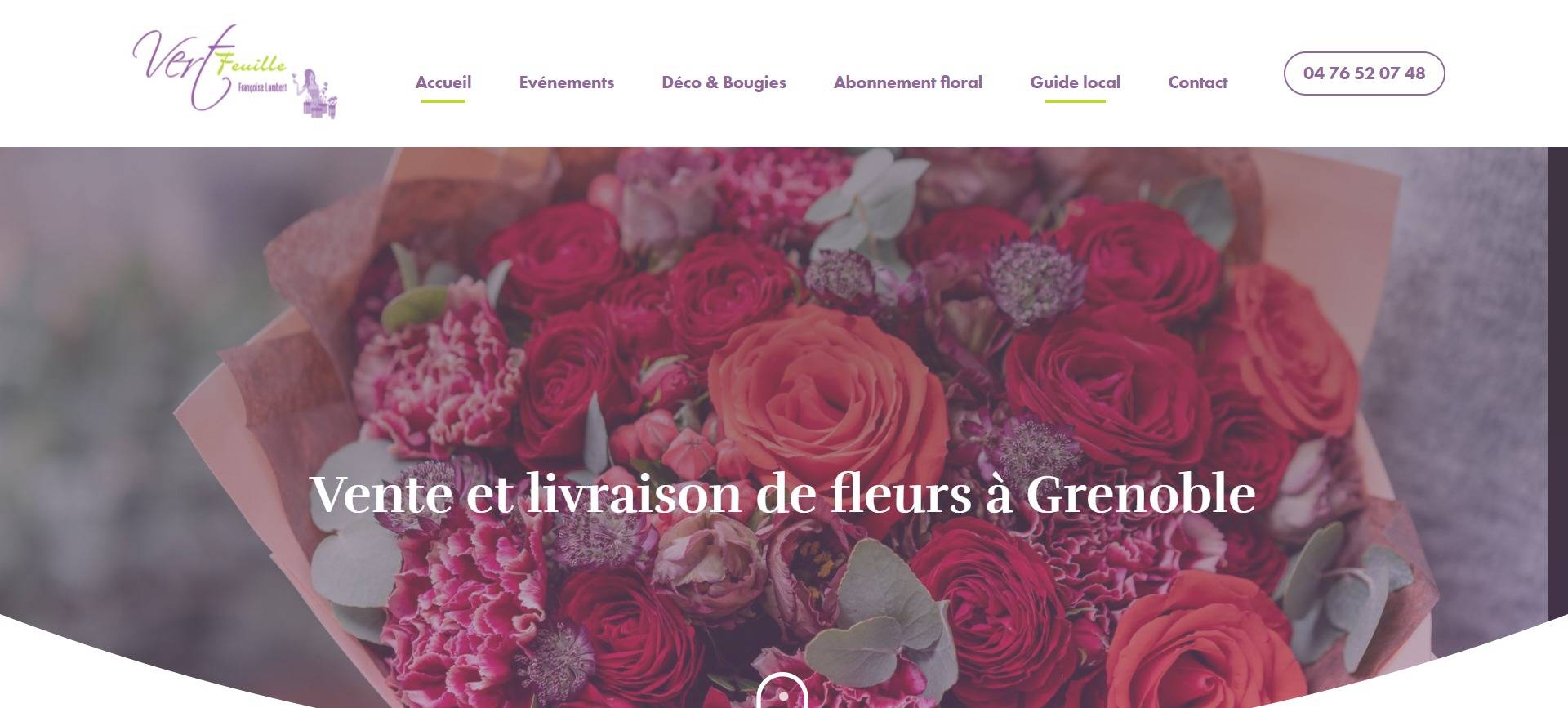 Vente et livraison de bouquets de fleurs à Grenoble - Vert Feuille