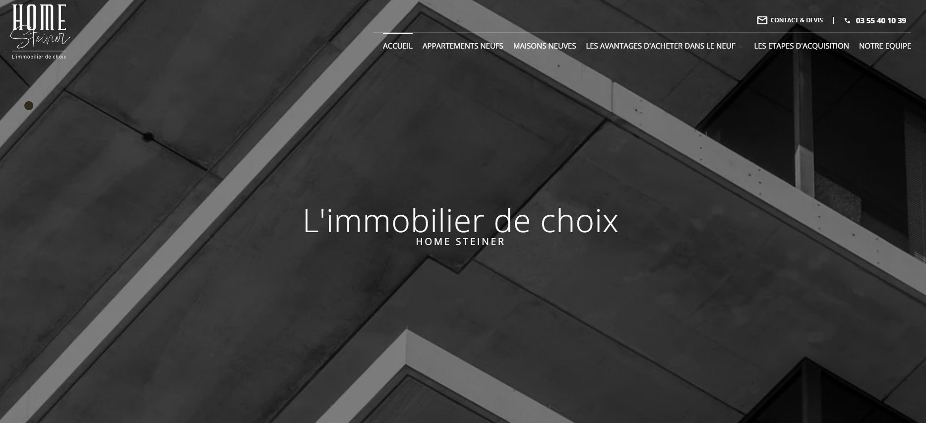 Création de site internet pour un courtier en VEFA à Haguenau - HOME Steiner