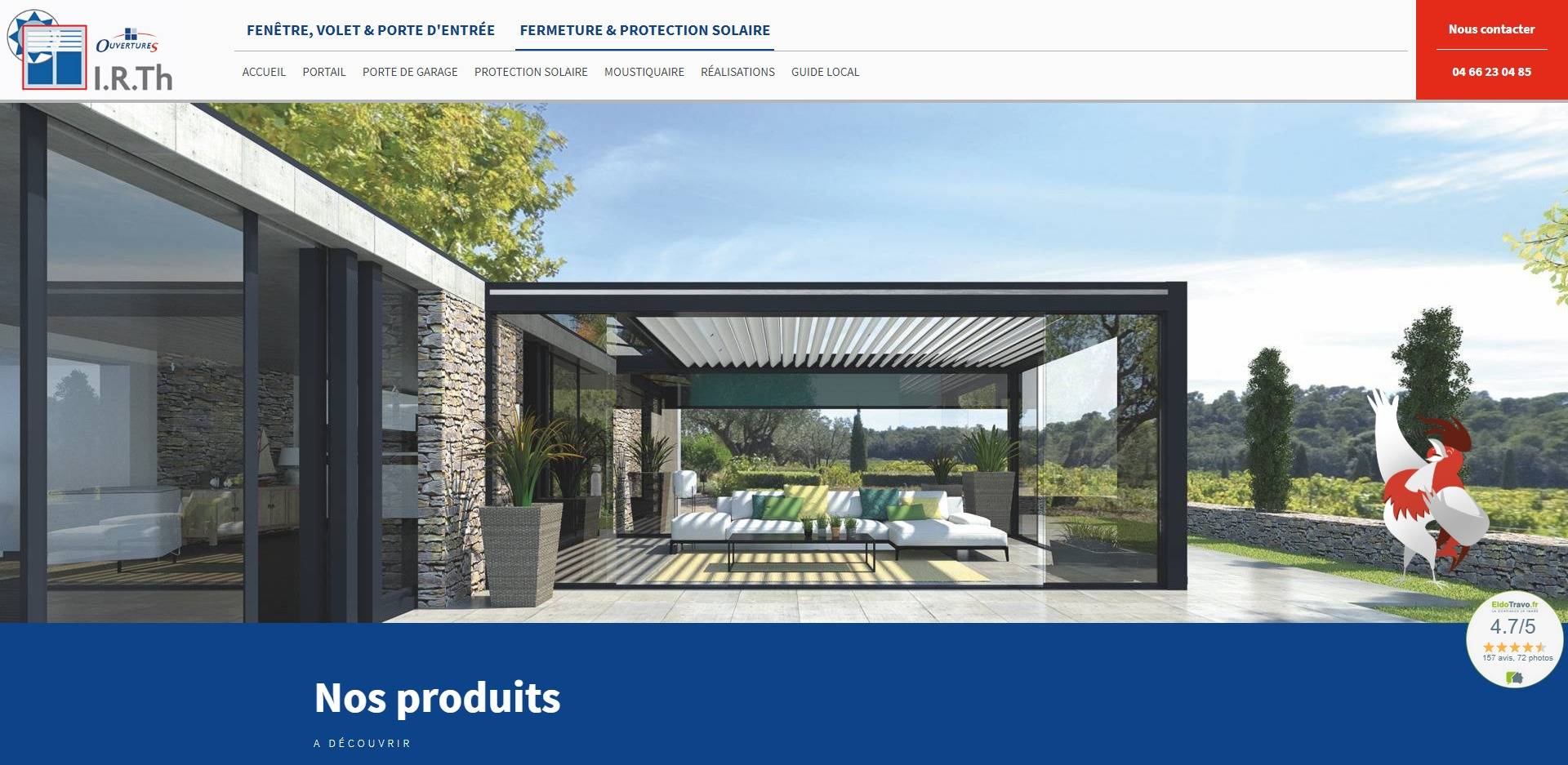 IR.TH. pose de pergola bioclimatique, portail et porte de garage en alu sur-mesure à Nîmes