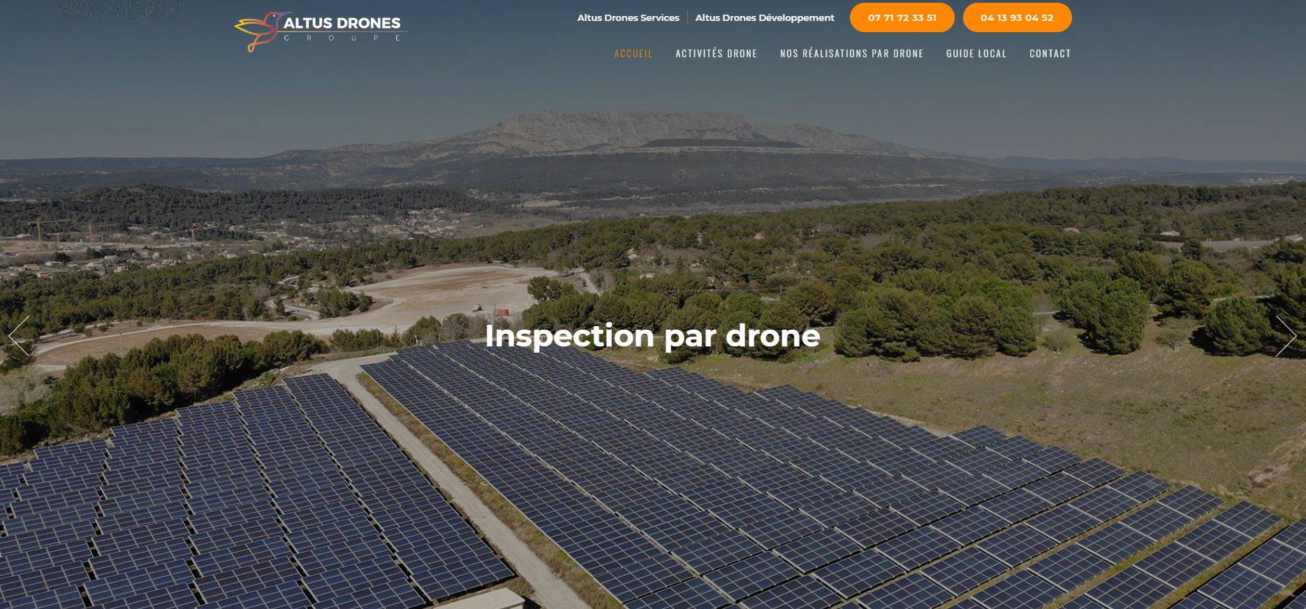 Inspection de sites à l'aide de drones dans la région de Marseille