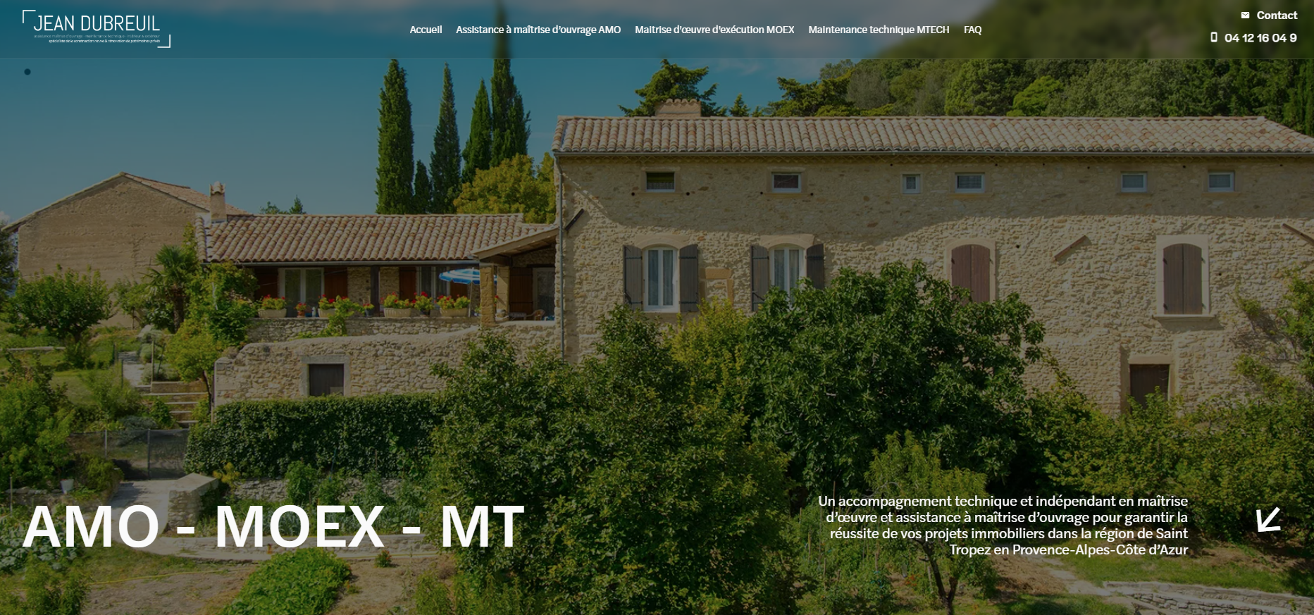 Création de site internet pour une société de maintenance technique de propriété à Saint Tropez - Jean Dubreuil