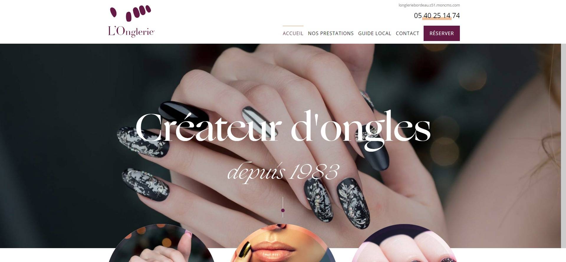 L'Onglerie® Bordeaux Chartrons pour la pose d'ongles, vernis semi-permanent et french manucure