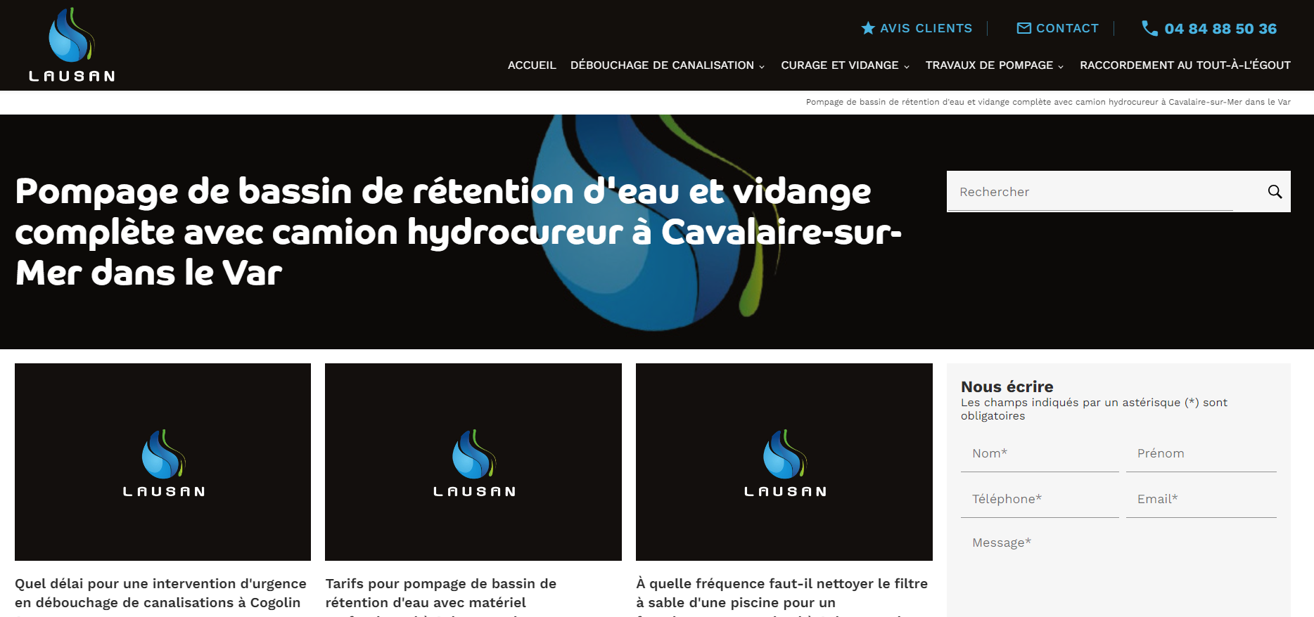 Pompage de bassin 