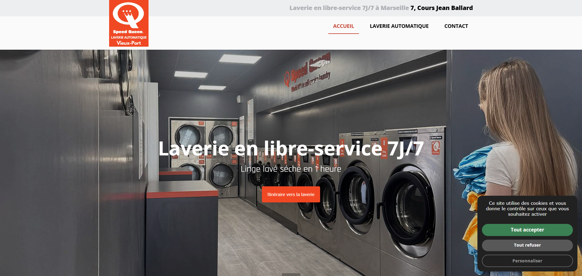 Laverie automatique nouvelle génération à Marseille centre-ville - Speed Queen 13 