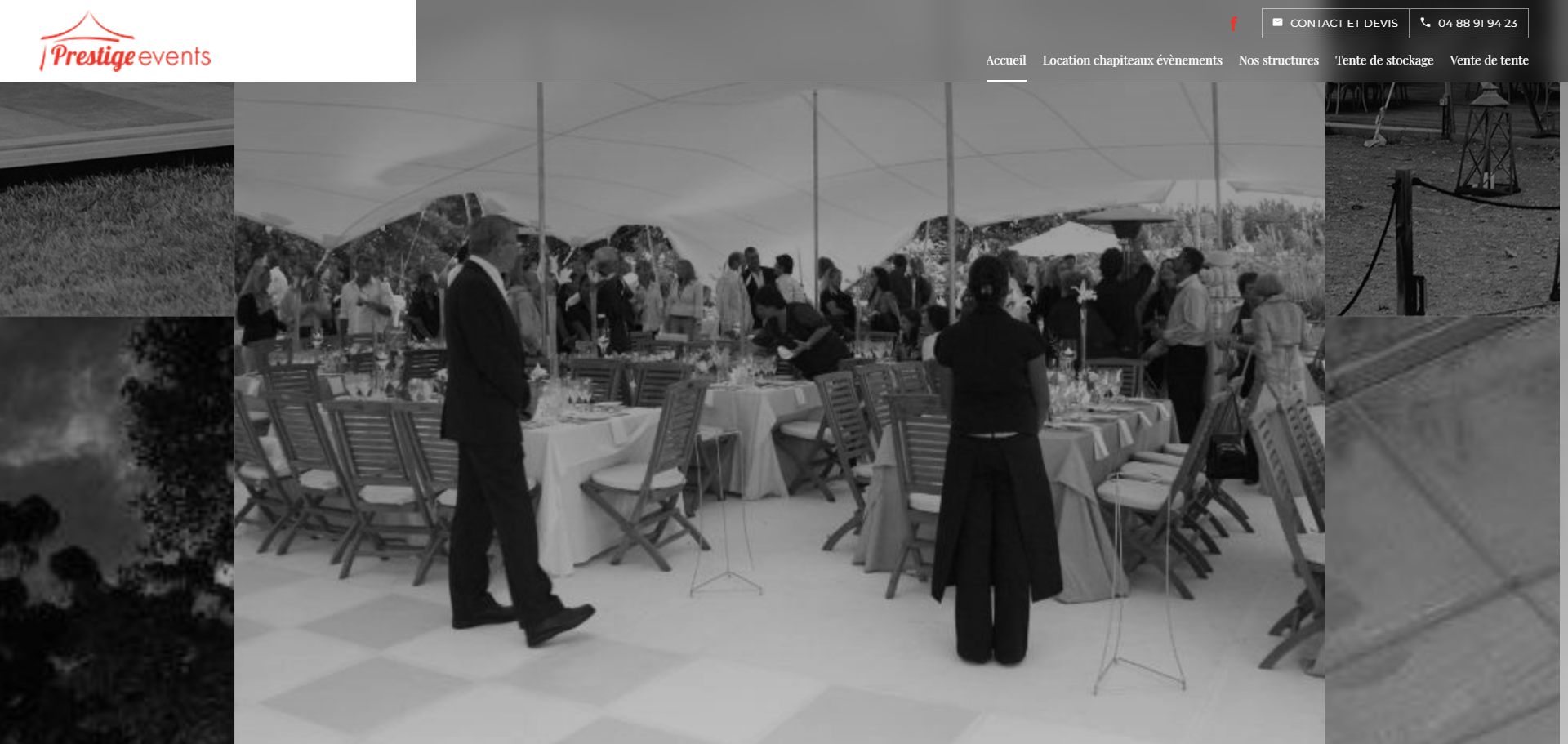 Entreprise spécialisée dans la vente et la location de chapiteaux pour événements à Marseille - Prestige Events
