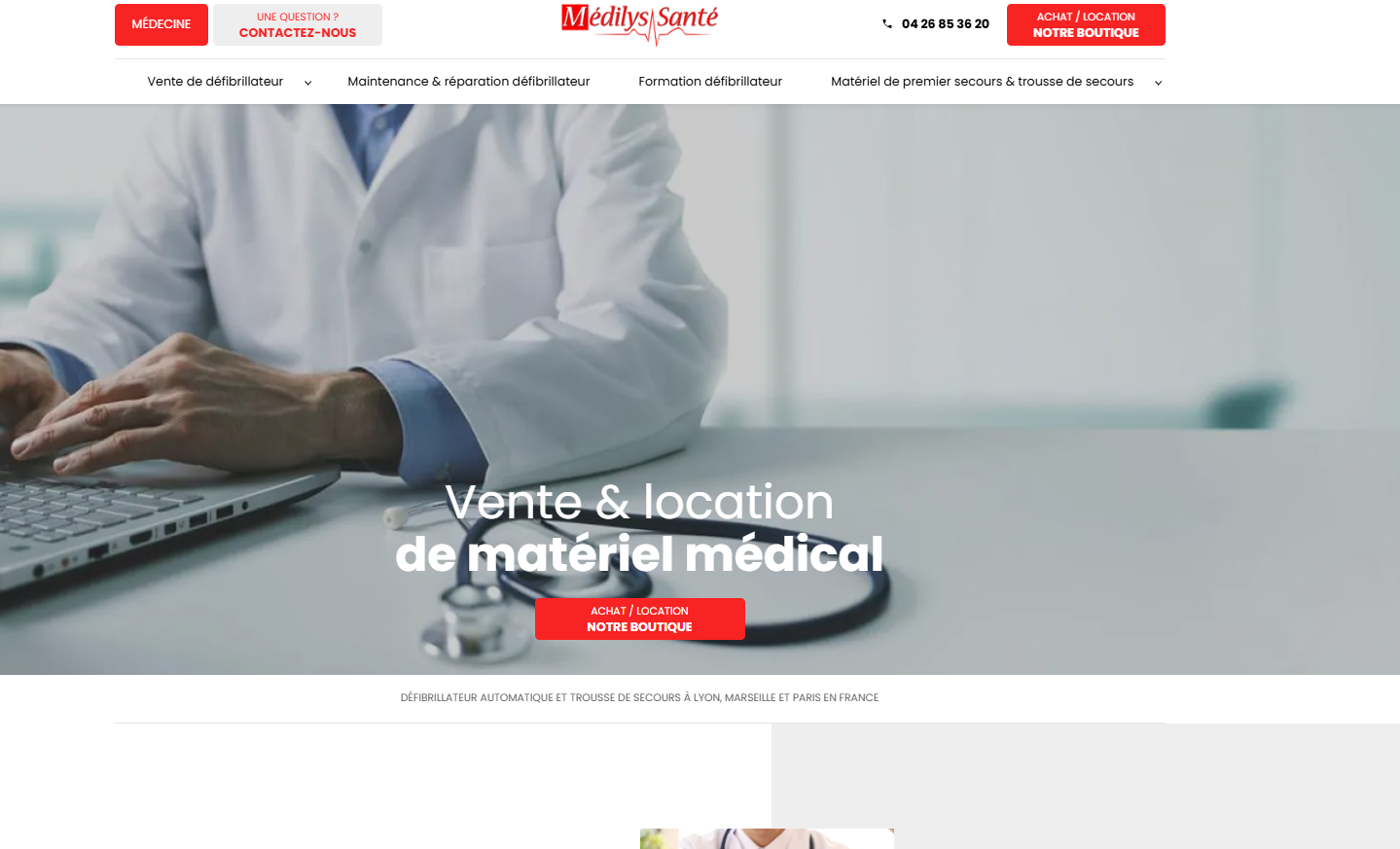 Matériel de secours Paris