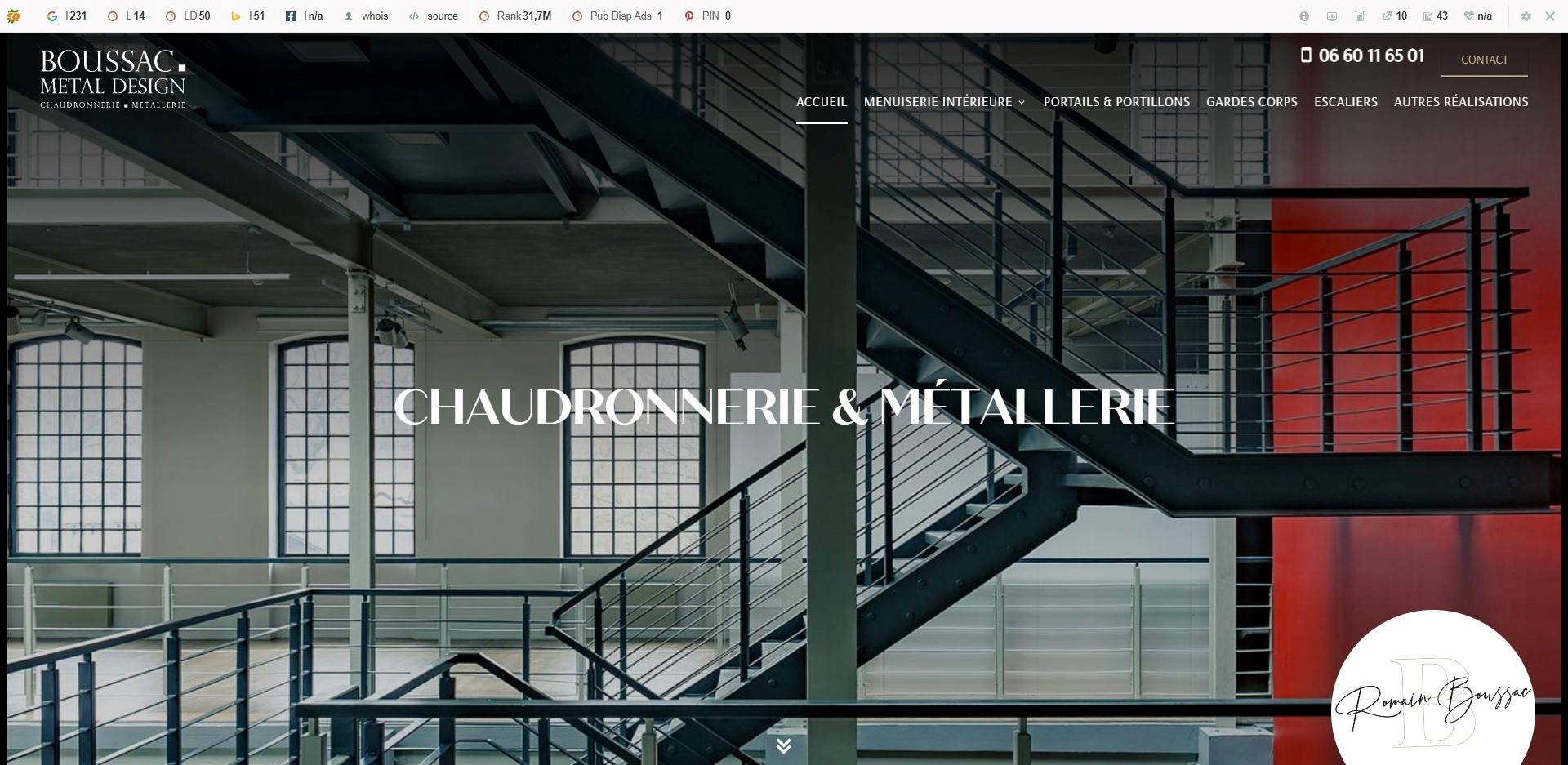 Fabrication d'une verrière destructurée sur-mesure à Bordeaux avec atelier Boussac Metal Design