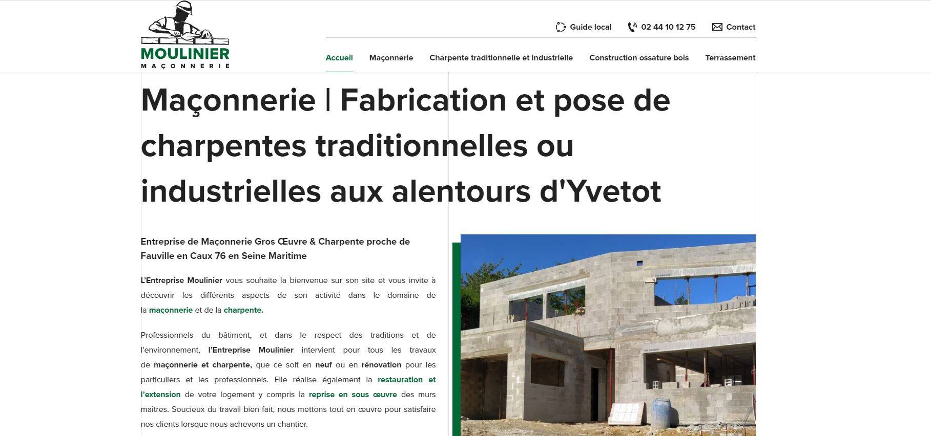 Moulinier, entreprise de maçonnerie au Havre 