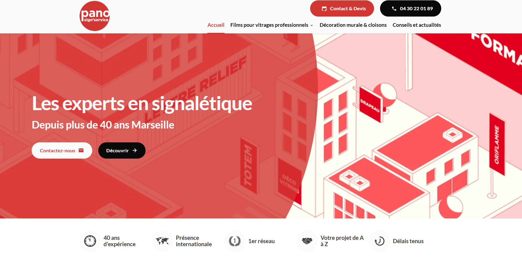 Création de site internet pour une entreprise de covering adhésif à Marseille 12e - PANO Marseille 12e