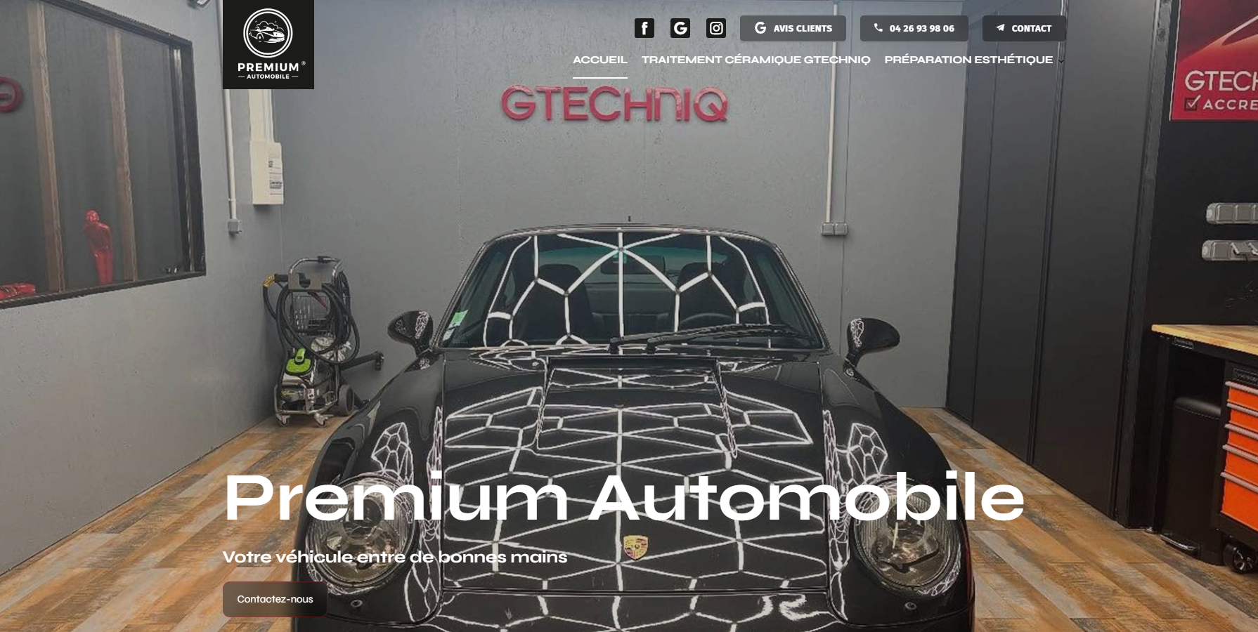 Création de site internet pour un centre de detailing automobile à Portes-lès-Valence – Premium Automobile