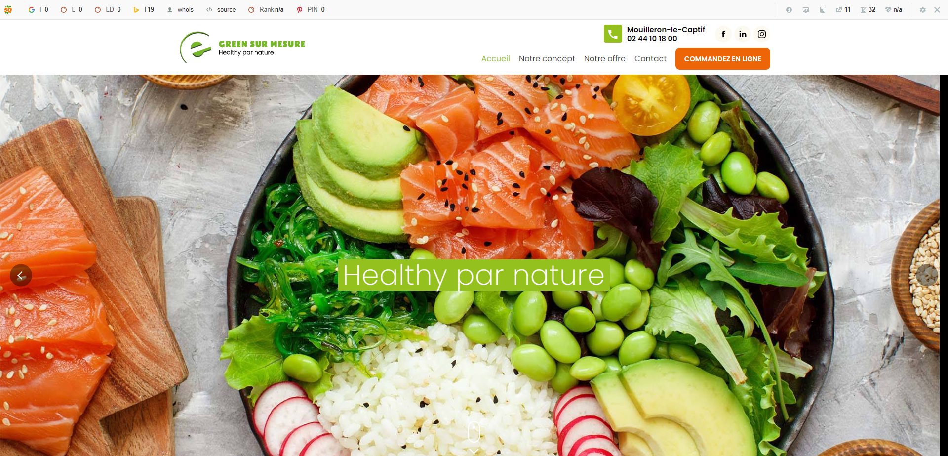 Meilleure adresse où manger à moins de 10 € à la Roche-sur-Yon -  Bar à salade Green sur Mesure 