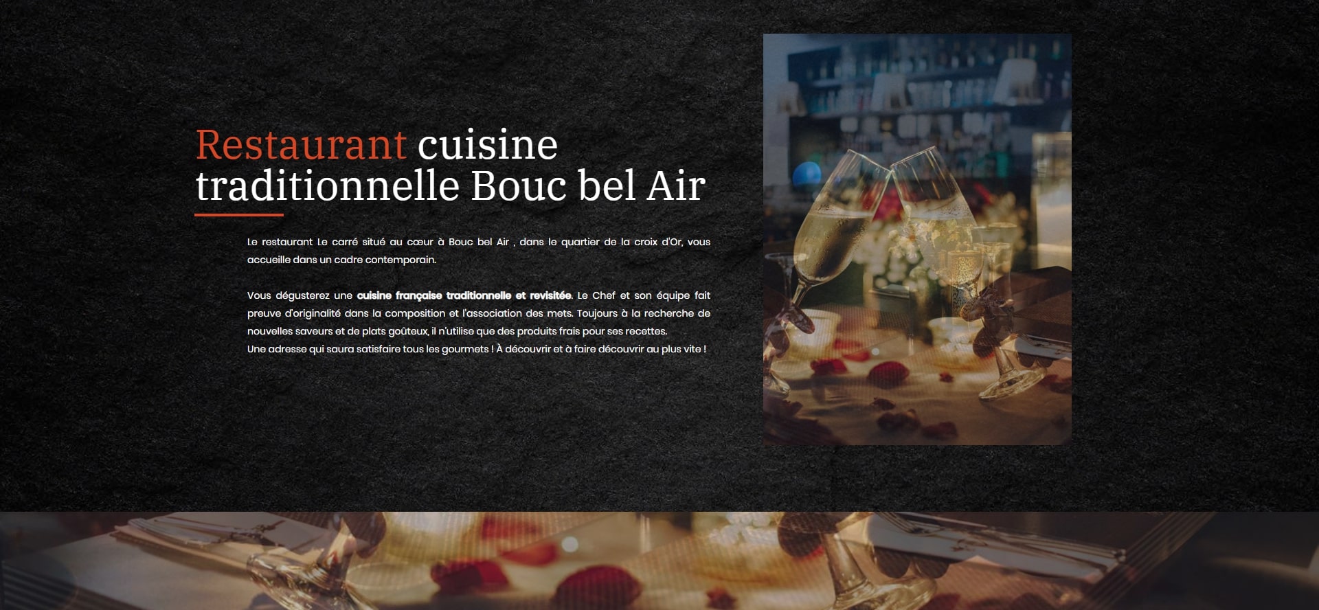 Restaurant traditionnelle avec cuisine une française à Bouc Bel Air