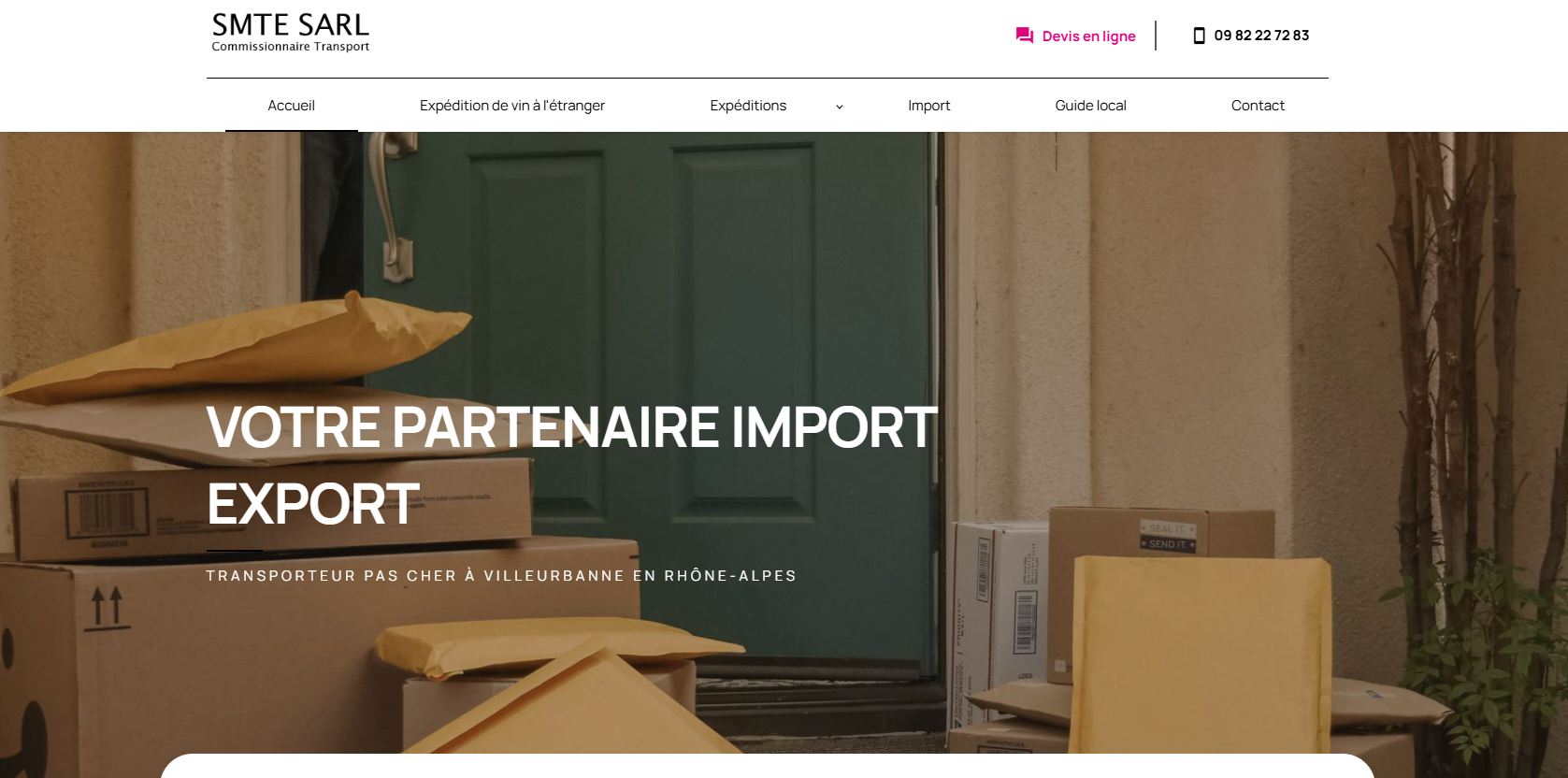Création de site internet pour un spécialiste de la logistique e-commerce à Lyon - SMTE