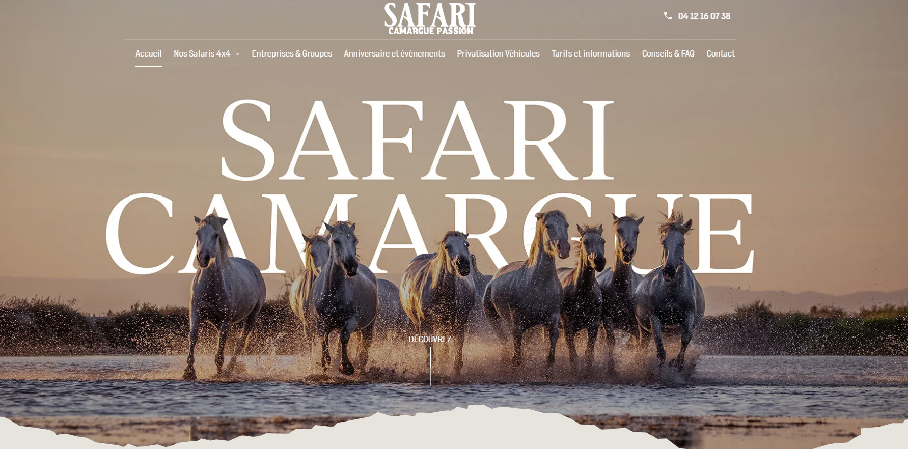 Création de site internet pour un expert en événementiel et séminaire d'entreprise en Camargue - Safari Camargue Passion