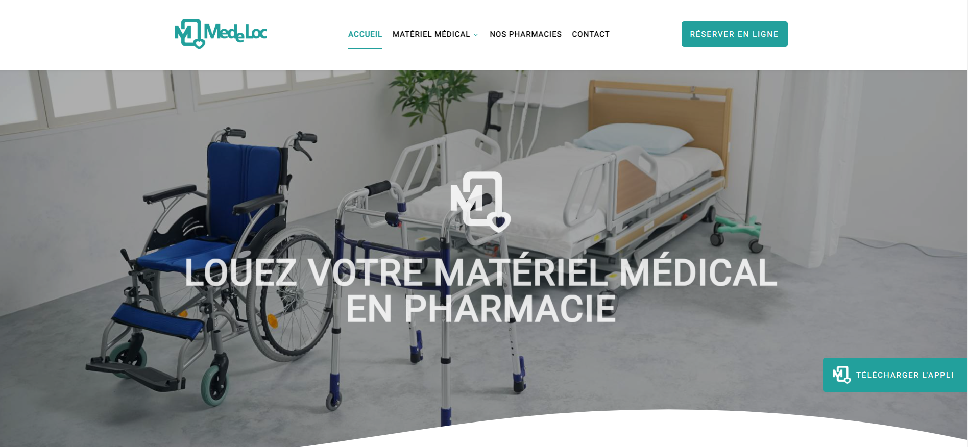 Plateforme digitale spécialisée dans la location de matériel médical en pharmacie