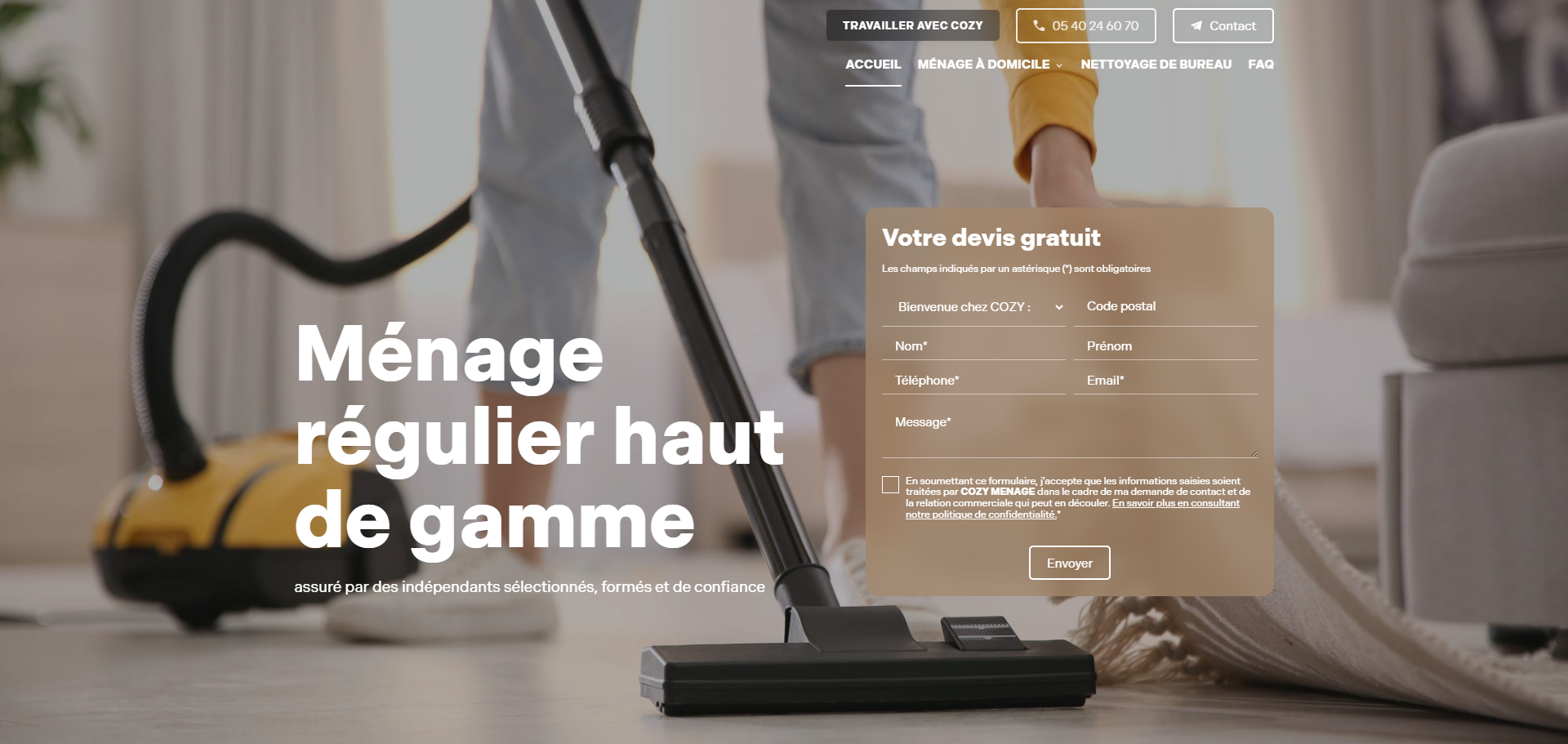 Entreprise de ménage haut de gamme pour particulier et professionnel à Toulouse - Cozy Ménage