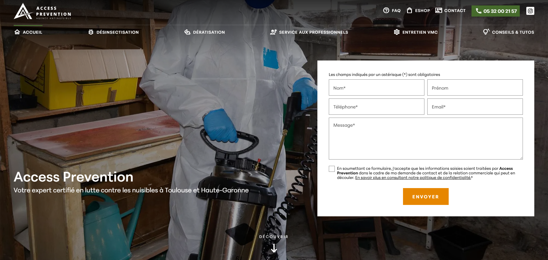 Entreprise de dératisation en urgence 7j/7 à Toulouse - Access Prévention
