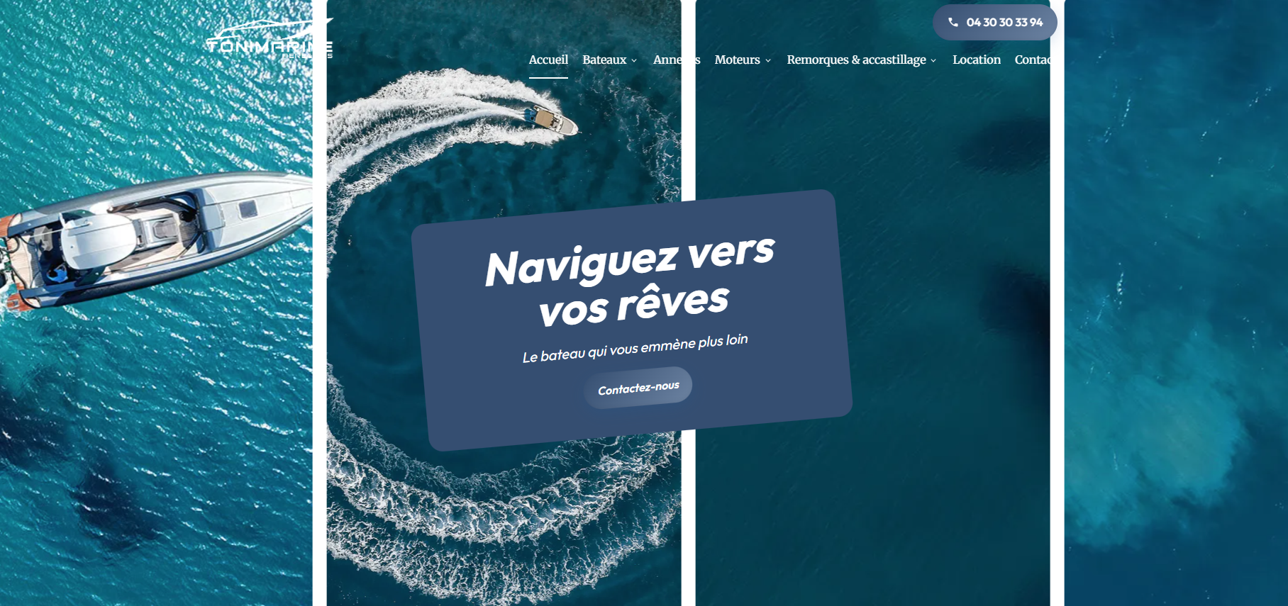 Création de site internet pour un concessionnaire de moteurs marins à Cannes près d’Antibes – Toni Marine