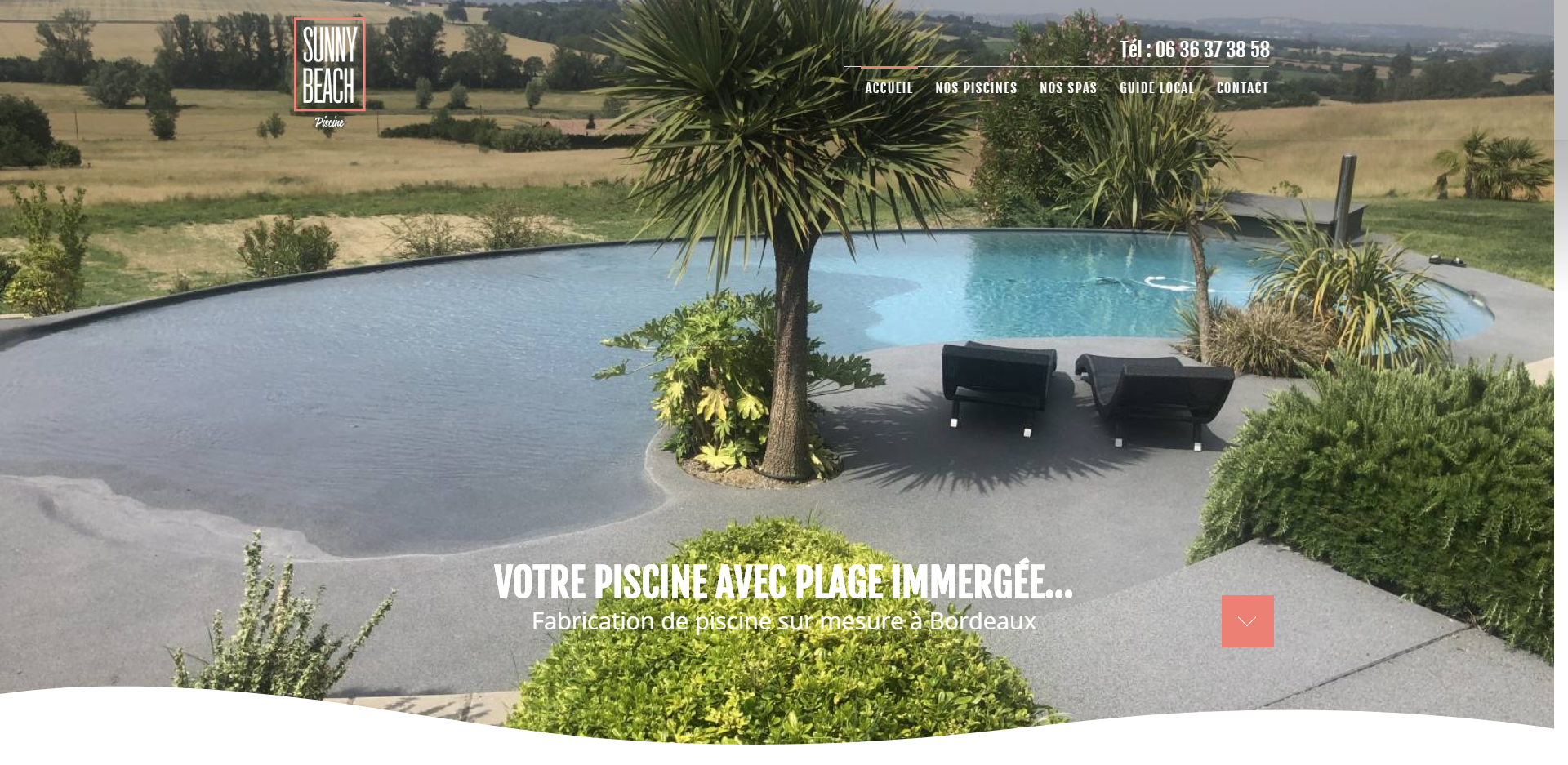 Où trouver un fabricant de piscine avec plage immergée sur le Bassin d'Arcachon ? - Sunny Beach 