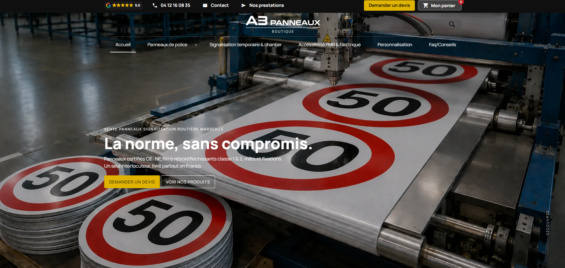Vente panneaux signalisation routière Marseille