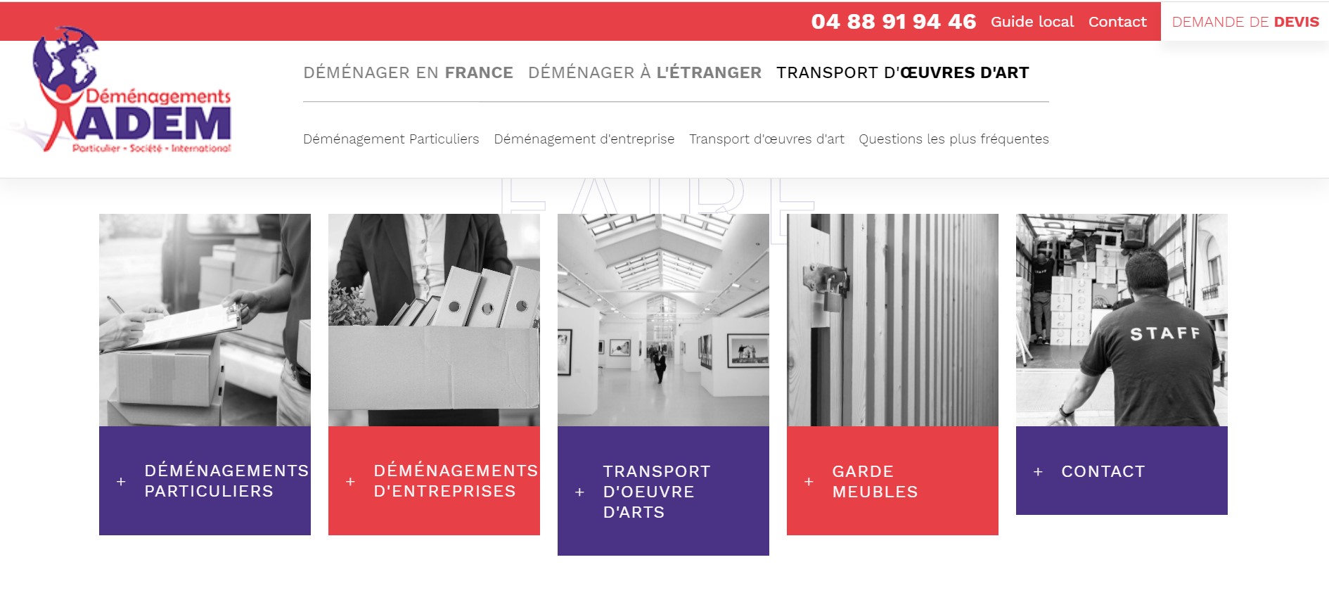Entreprise de déménagement sérieuse pour un déménagement depuis Marseille - ADEM Déménagements 