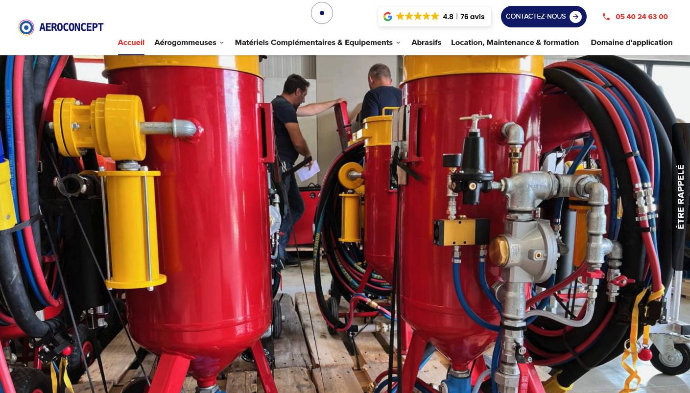 Vente de matériel d'aérogommage et d'hydrogommage en Gironde - Aéro Concept Service