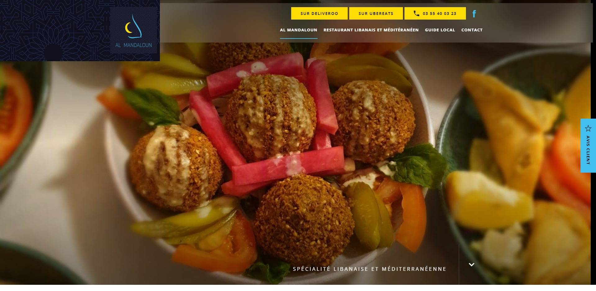 Création d'un site internet pour Al Mandaloun : Restaurant Libanais et méditerranéen à Strasbourg