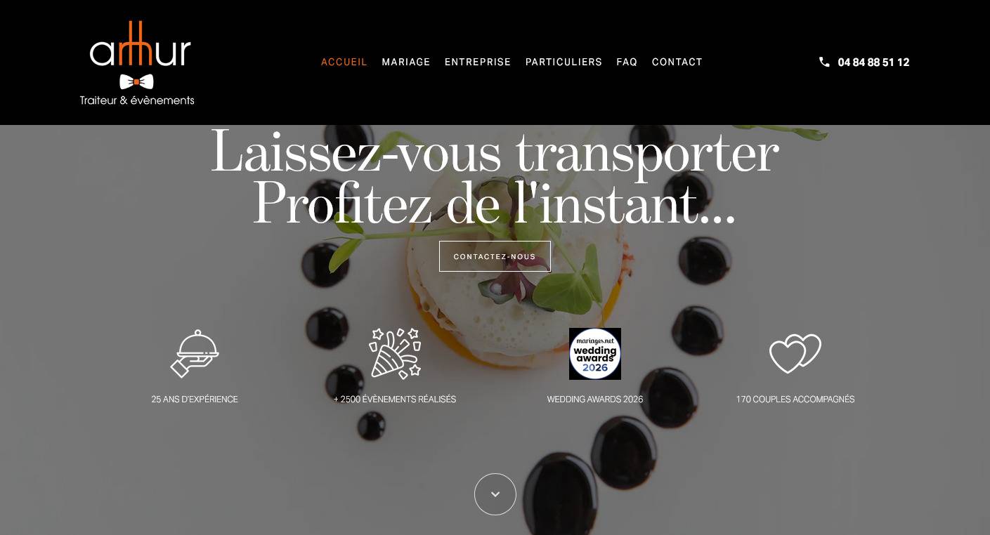 Traiteur pour cocktail dînatoire Villefranche-sur-Saône - Arthur Traiteur