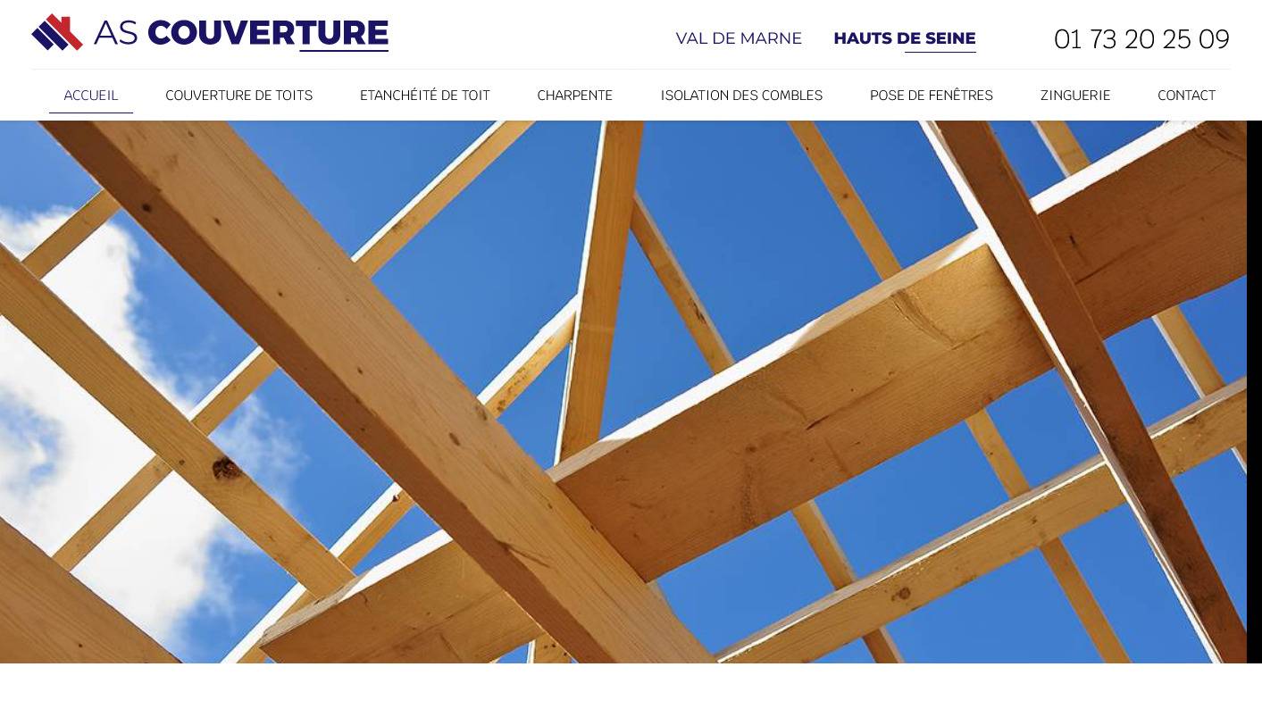 Trouver un artisan pour des travaux de toiture dans les Hauts-de-Seine - AS Couverture