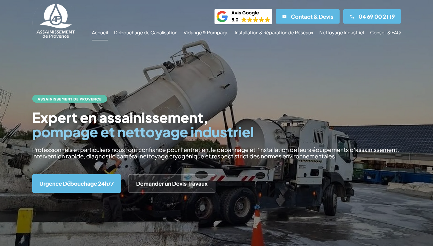 Assainissement et terrassement par un professionnel sur Pertuis - Assainissement de Provence