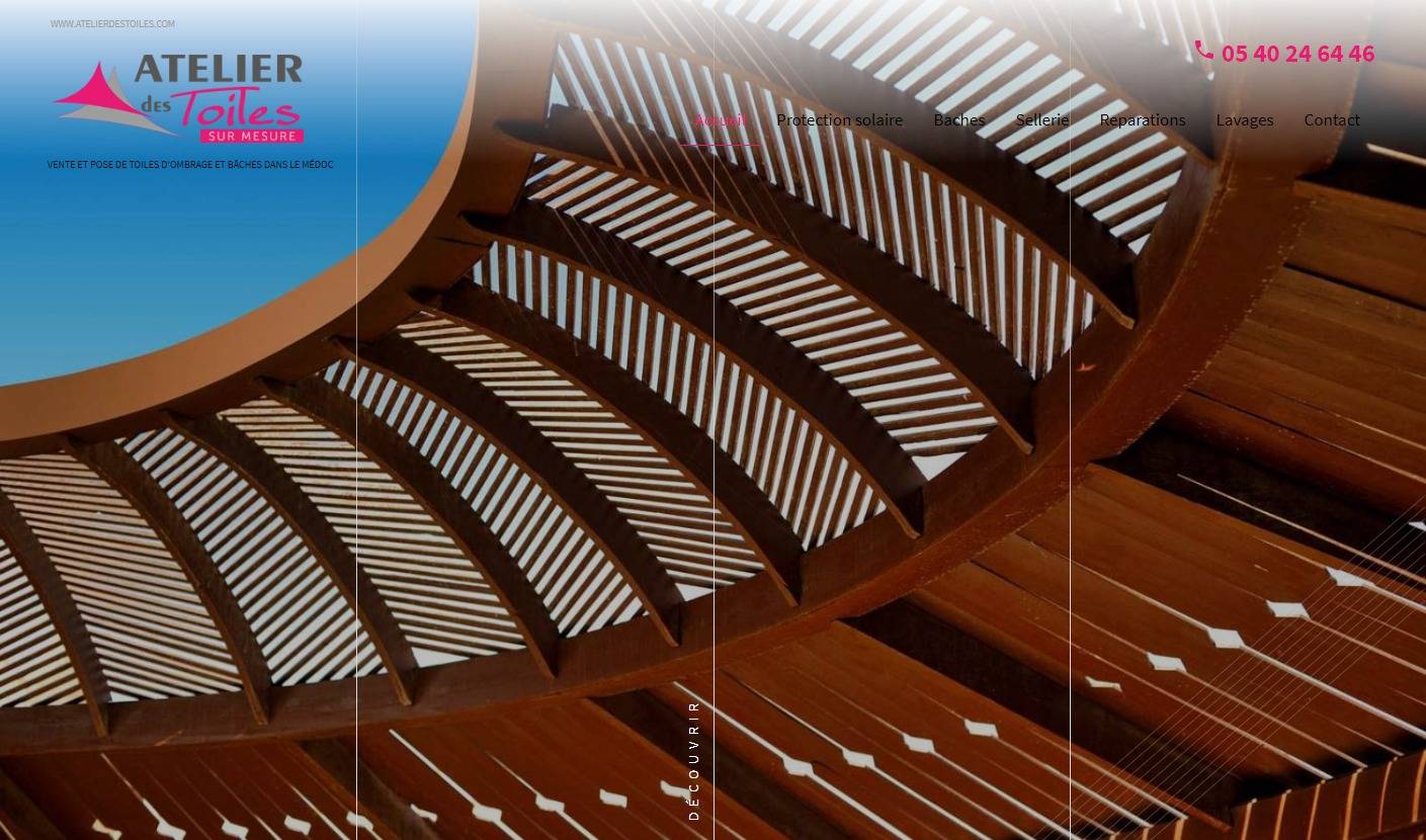 Fabricant de voiles d'ombrages et bâches dans le Médoc - L'Atelier des Toiles