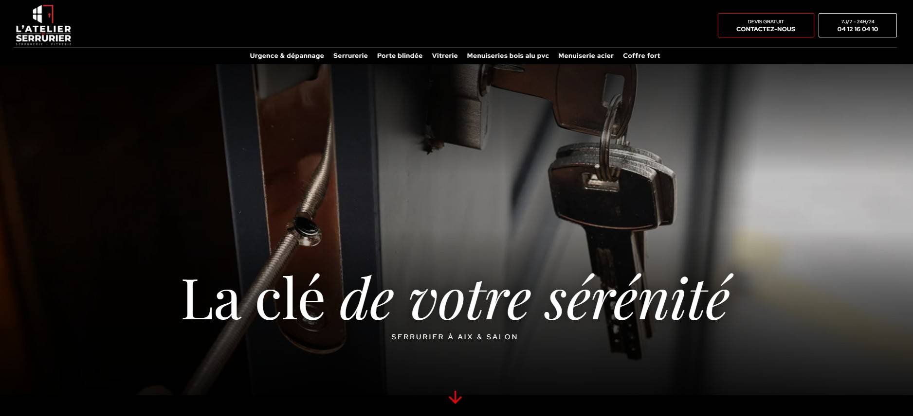 Trouver un serrurier disponible immédiatement pour une ouverture de porte claquée à Aix-en-Provence centre-ville - L’Atelier du Serrurier