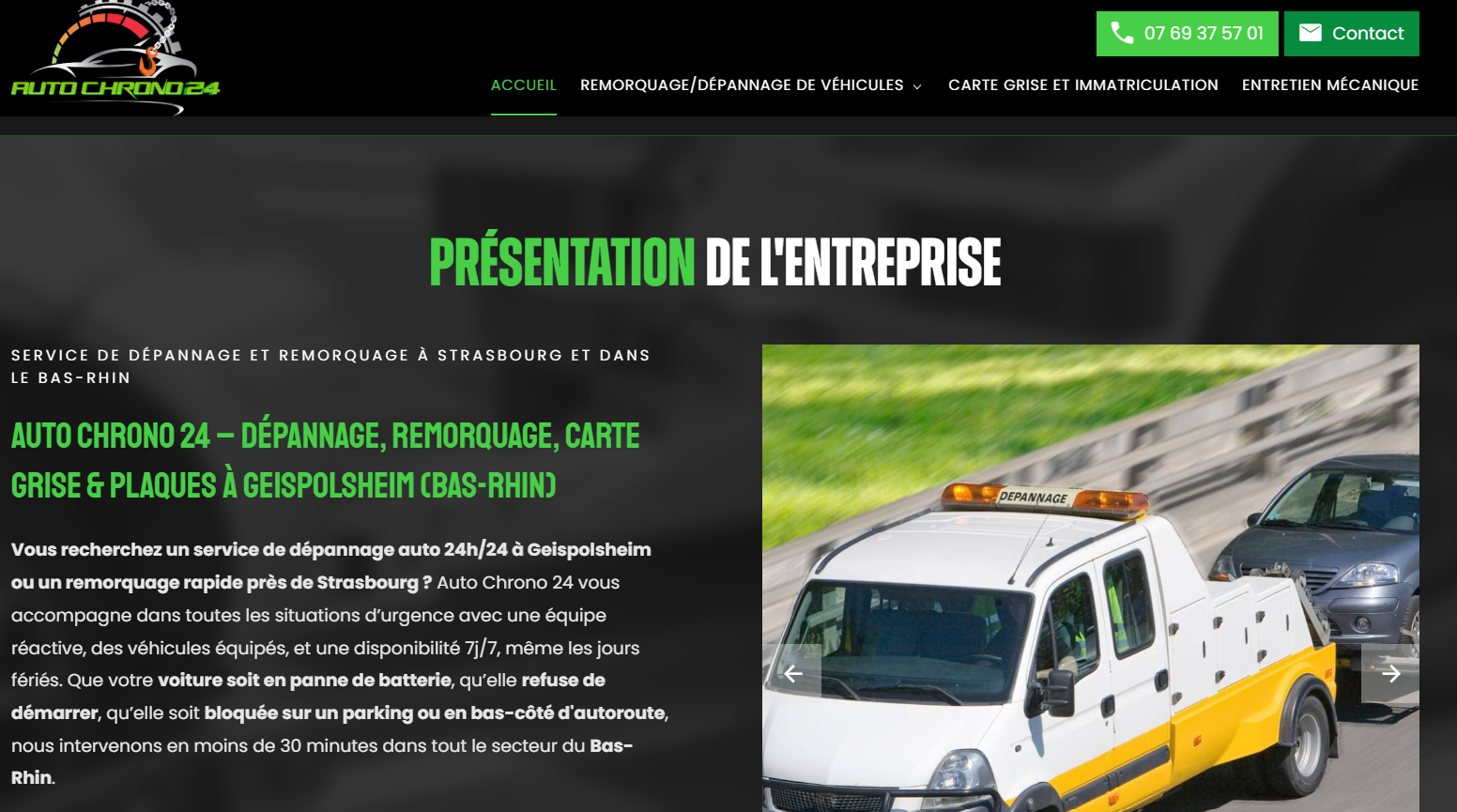 Dépannage auto 24h/24 et remorquage voiture et 2 roues à Strasbourg 67 : Auto Chrono 24 