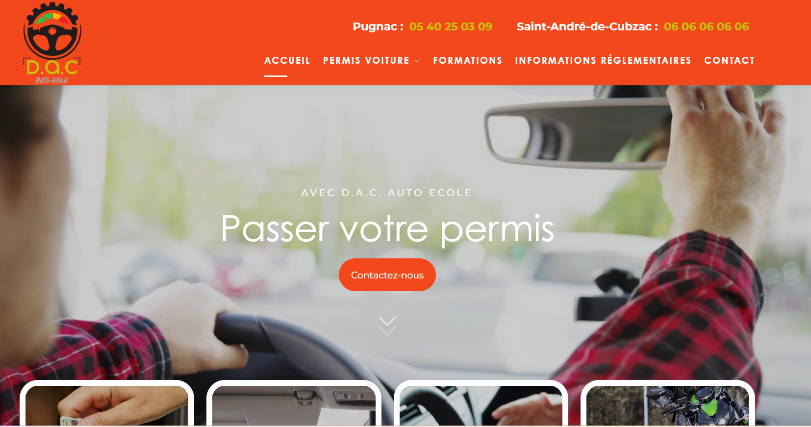 Auto-école pour passage du permis de conduire B, AAC (anticipé) et supervisée à Pugnac - DAC Auto-école