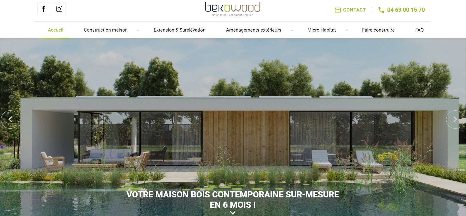Construction maison en bois de plain pied à Nice 06 - Bekowood 