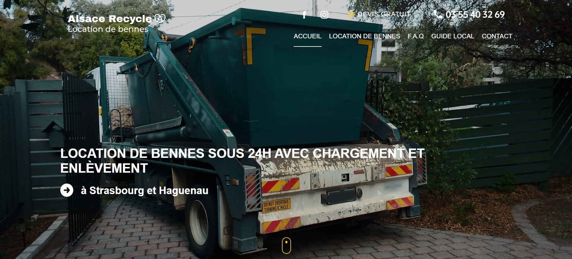 location benne strasbourg 