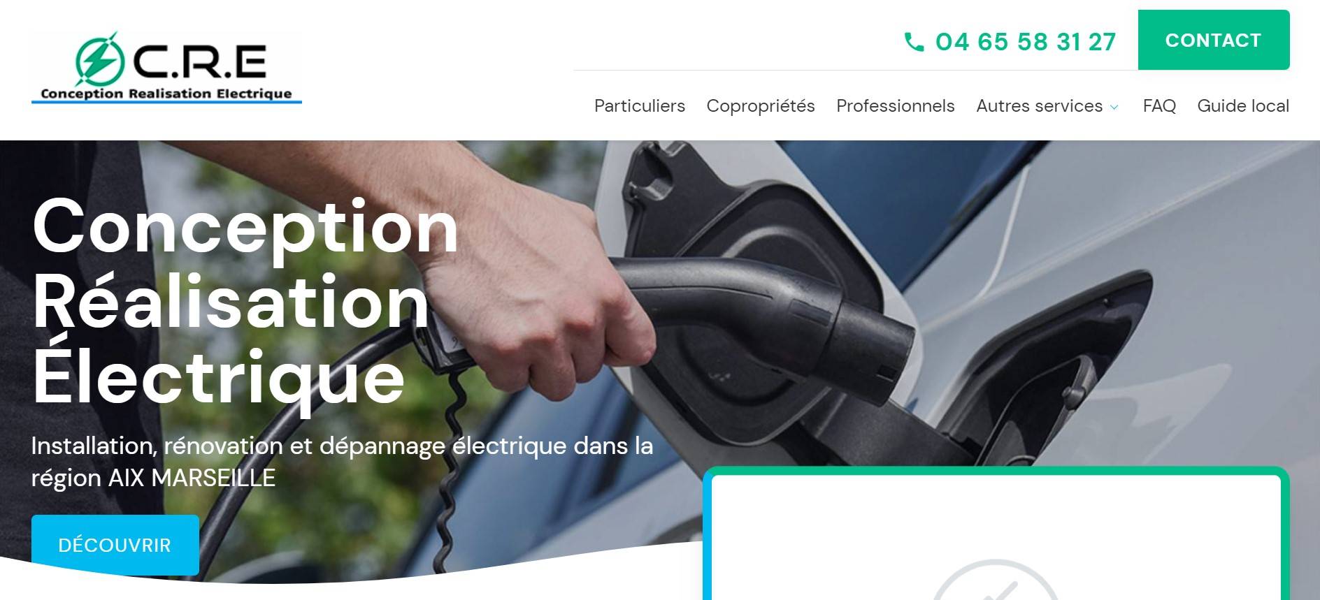 Installation borne électrique à Marseille