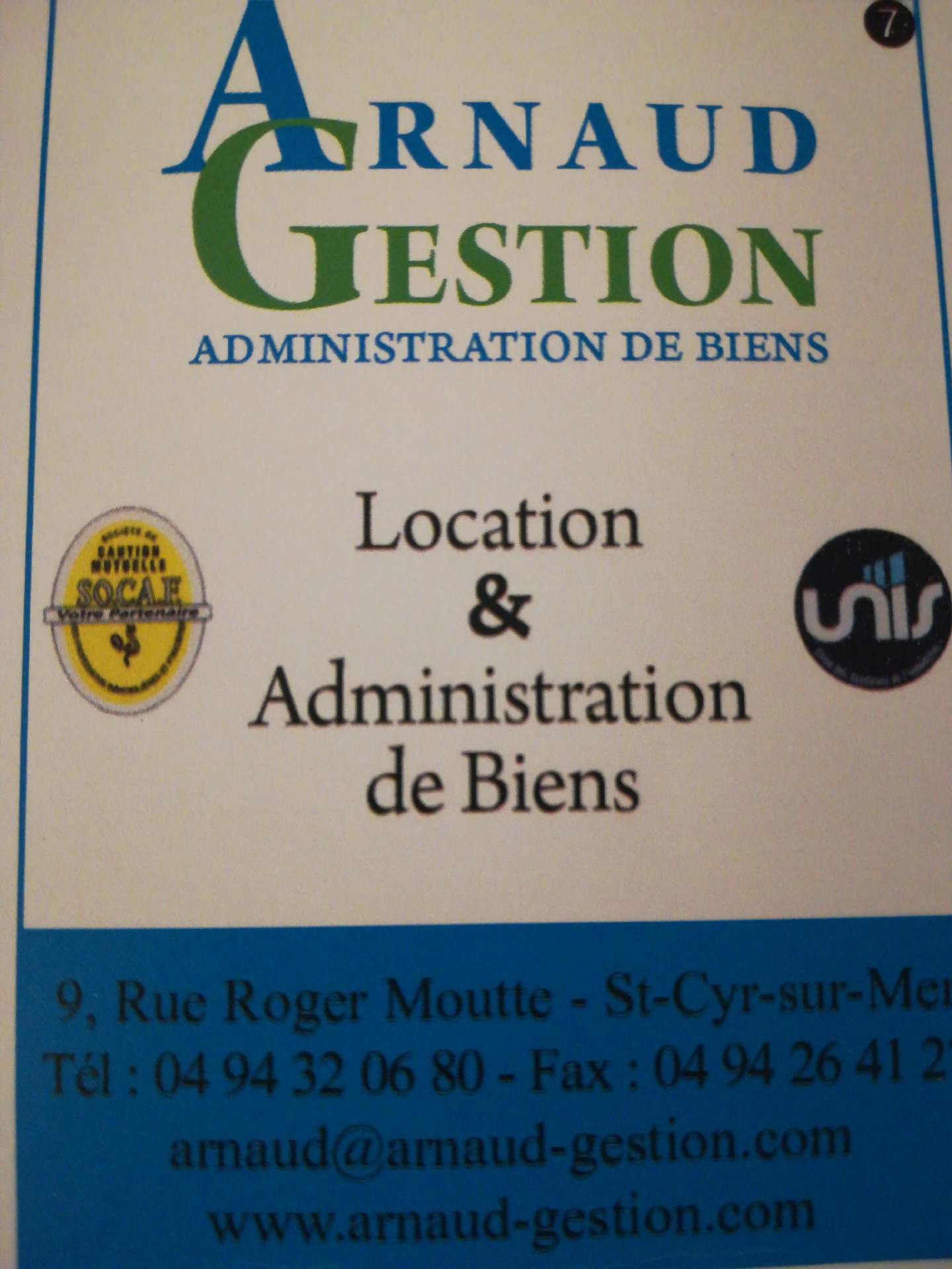 agence immobilière Saint-Cyr-sur-Mer Arnaud gestion administrateur de biens