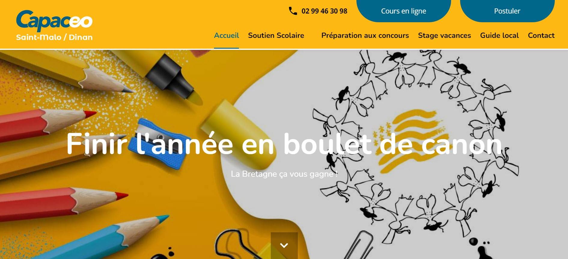 Cours de soutien scolaire en centre pédagogique à Dinard